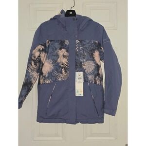 NWT Roxy Girls Dawnrae Parka‎ Girl JK Jacket Size 12 Blue/purple Pink hues